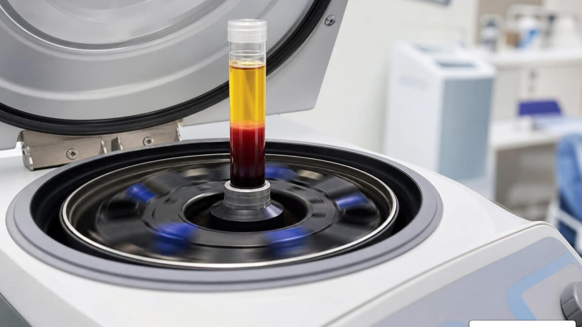 Centrifuge processing autologous blood