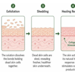 Chemical peel exfoliation and collagen stimulation process