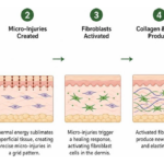 Step-by-step mechanism of plasma arc creating micro-injuries to activate fibroblast cells and produce collagen