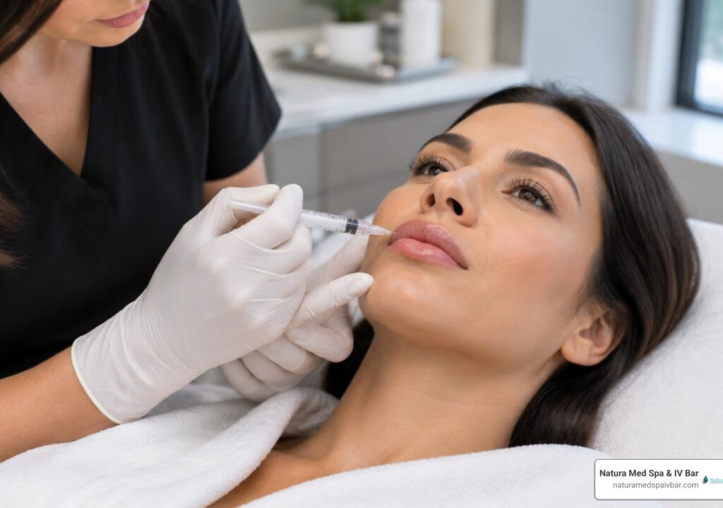 Proper cold compress technique on lips to soothe swelling